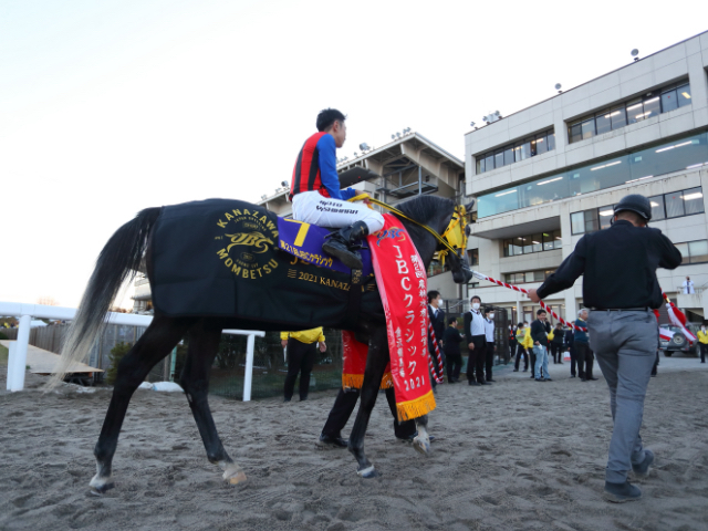 2021年JBCクラシック勝利時のミューチャリー(撮影：高橋正和)