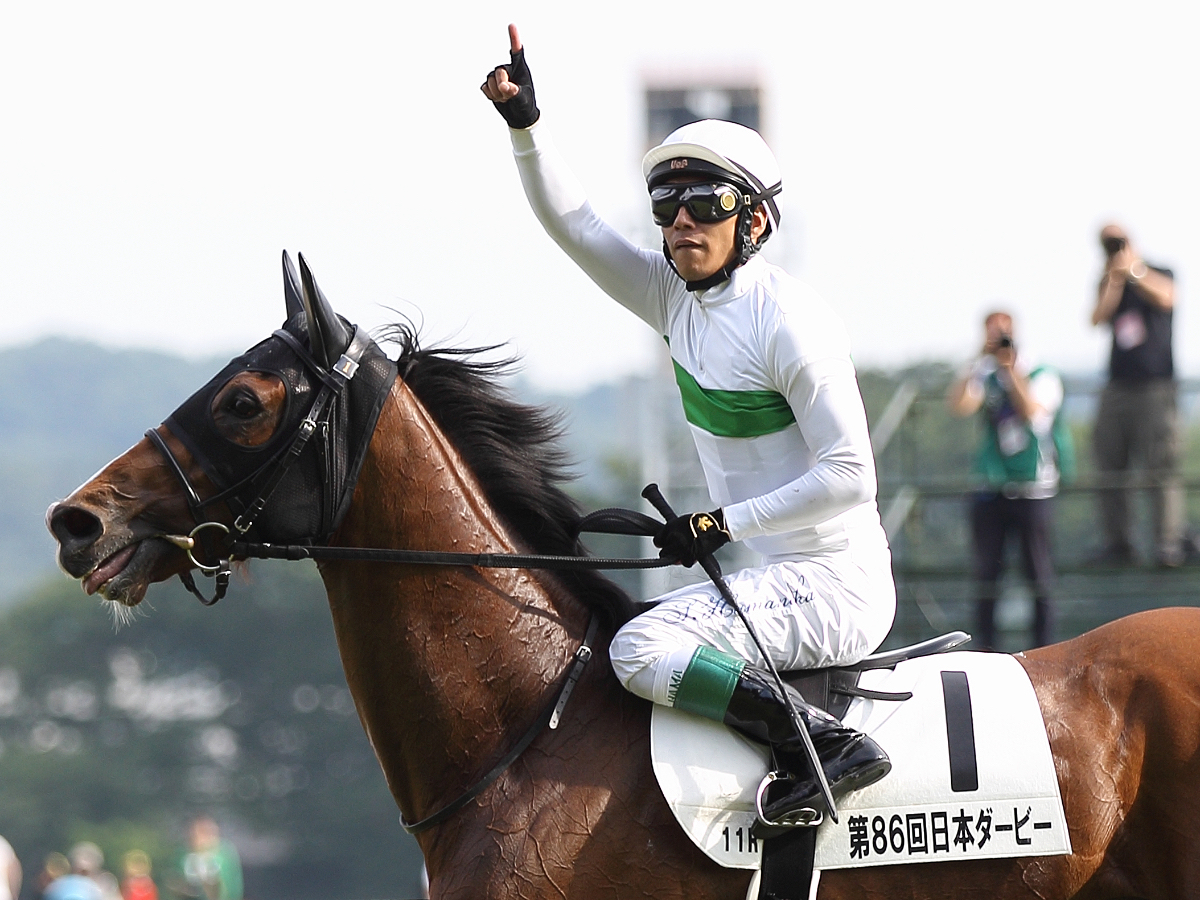 単勝93.1倍の伏兵評価を覆して2019年の日本ダービー馬となったロジャーバローズ(撮影：下野雄規)