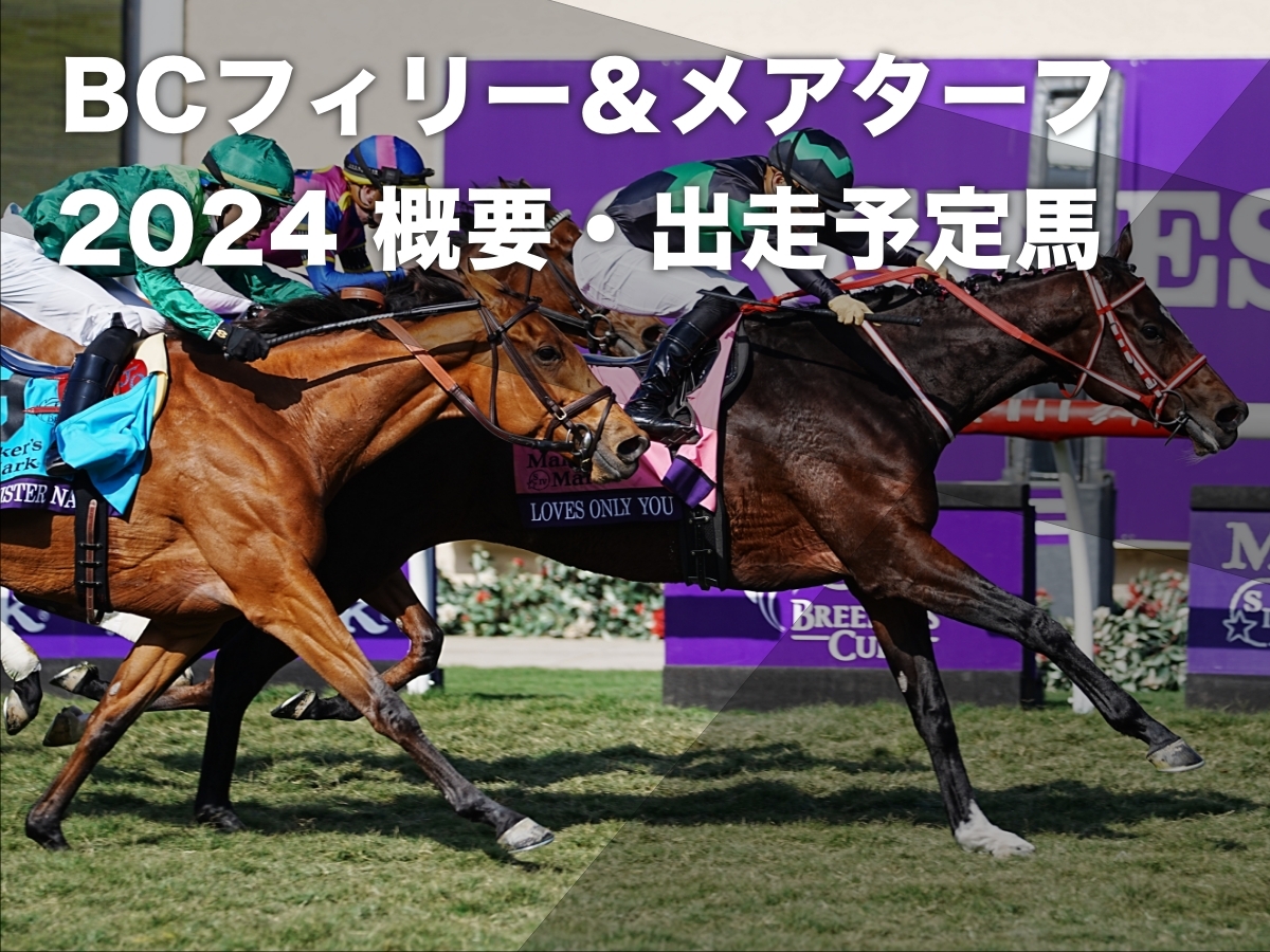 【BCフィリー＆メアターフ2024】出走予定馬・レース概要・歴代優勝馬 日本からアリスヴェリテが参戦予定など最新情報【11月2日(土)】