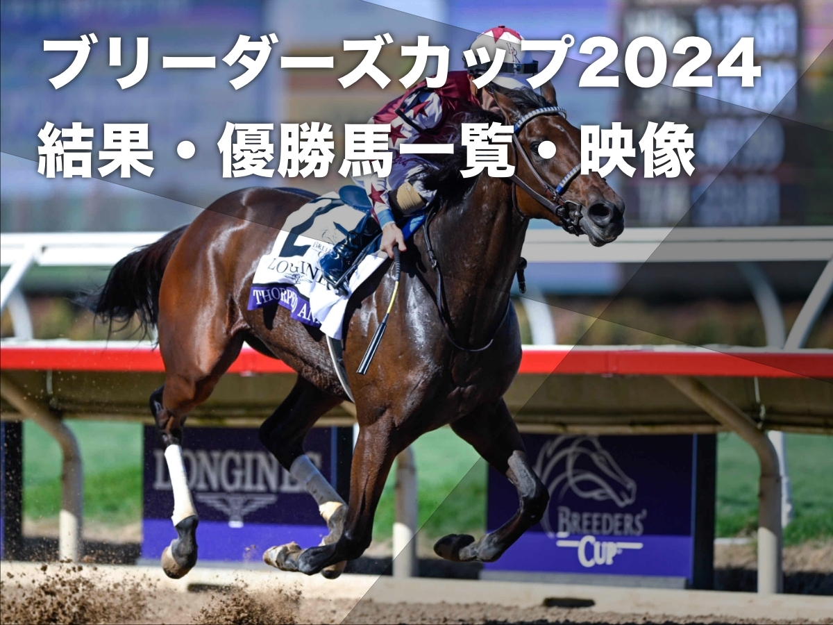 【ブリーダーズカップ2024結果一覧＆映像】各競走の優勝馬・レース映像・出走した日本馬の成績一覧など最新情報