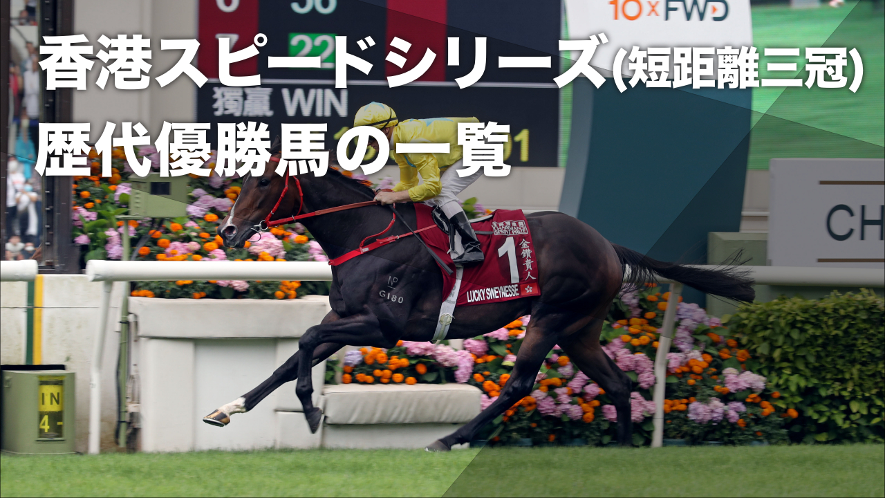 2023年に香港スピードシリーズ完全制覇を果たしたラッキースワイネス(提供：Hong Kong Jockey Club)