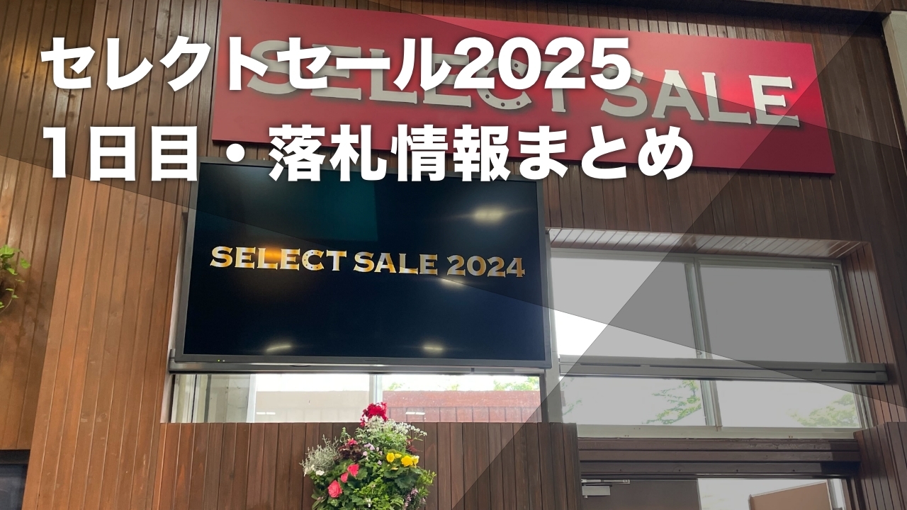 【セレクトセール2025速報(1日目・1歳馬)】セレクトセールの落札情報はこちら